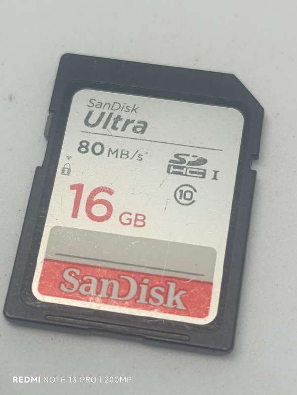 SanDisk Ultra 16GB 80mb/s SDHC