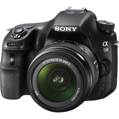Sony A58 + 18-55mm lens + 55-200mm lens