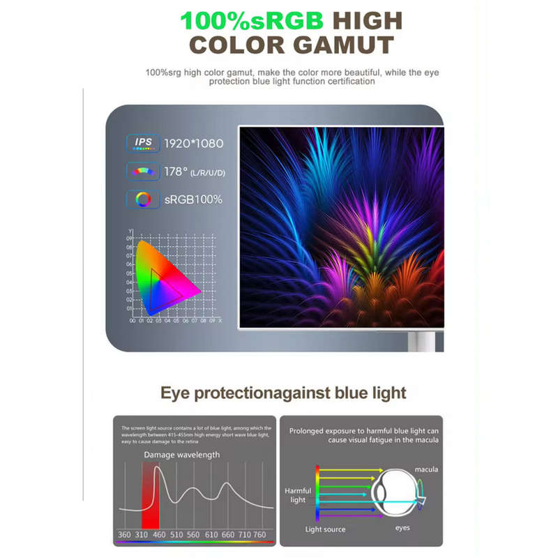 Ulive 21,5-inch Portable Smart TV, Touch Screen UHD Monitor