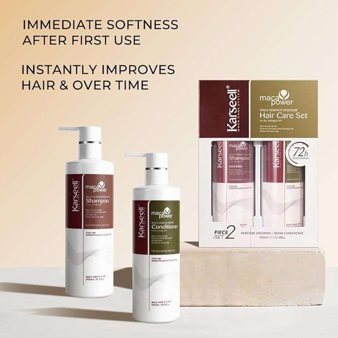 Karseell Collagen Hair Treatment Repair Conditioning, Shampoo and Conditioner Set 500ml+500ml