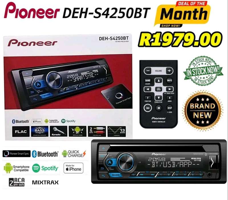 Pioneer DEH-S4250BT Single Din CD Receiver with Bluetooth
