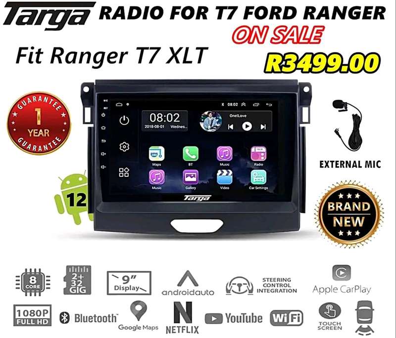 Targa Plug and Play 9-Inch Radio for Ford T6 XLT