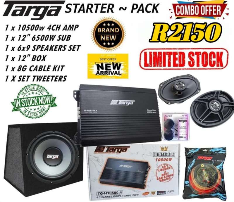 Targa Bass & Treble Car Audio Bundle