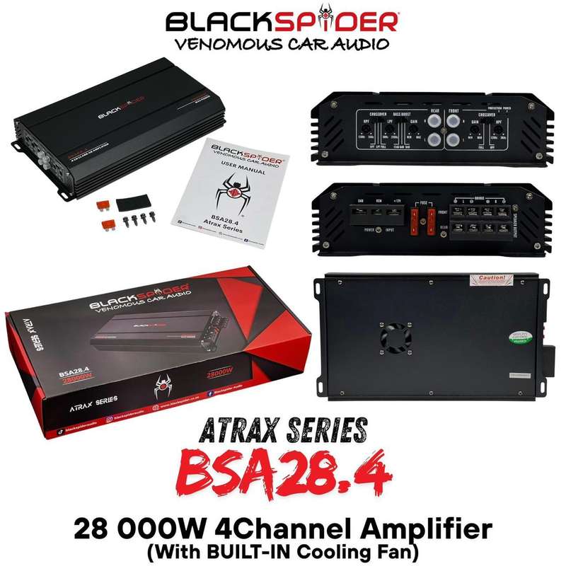 BlackSpider BSA28.4 28000W 4 Channel Amplifier