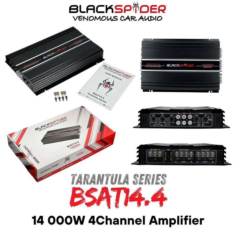BlackSpider BSAT14.4 14000W 4 Channel Amplifier