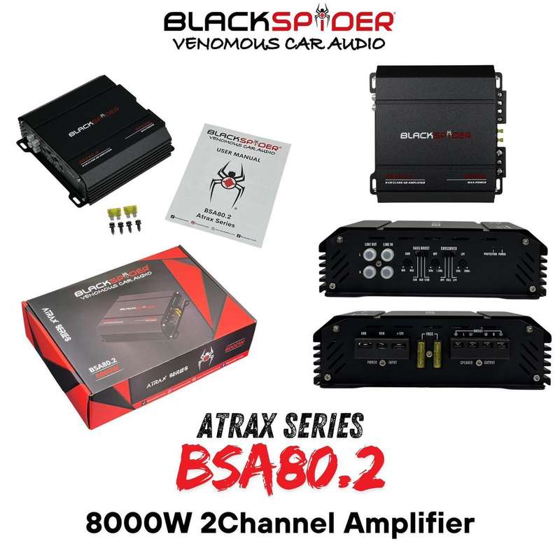 BlackSpider BSA80.2 8000W 2 Channel Amplifier