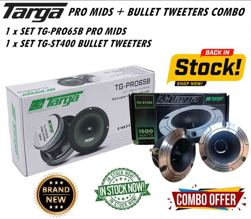 Targa PRO MIDS + BULLET TWEETERS Combo