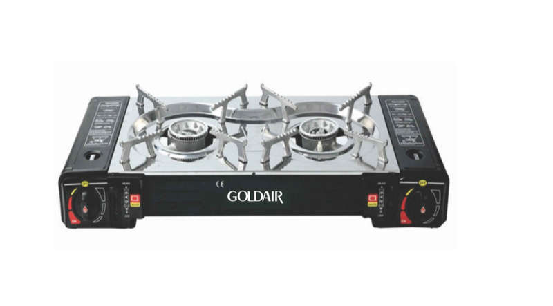 Goldair 2 Burner Portable Camping Gas Stove Model number GGCH-200