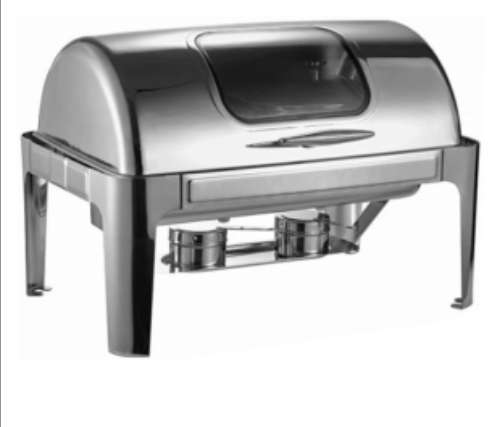 Rectangular Chafing Dish with Window - Stainless Steel
