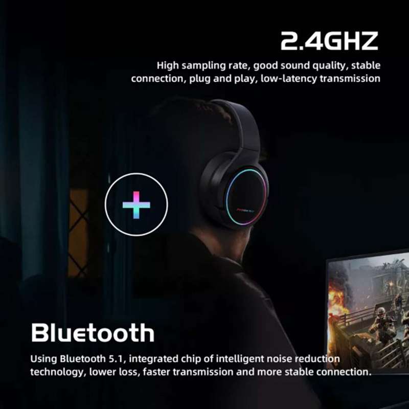 Pro Gaming Headset: Dual Connectivity Noise Cancelling