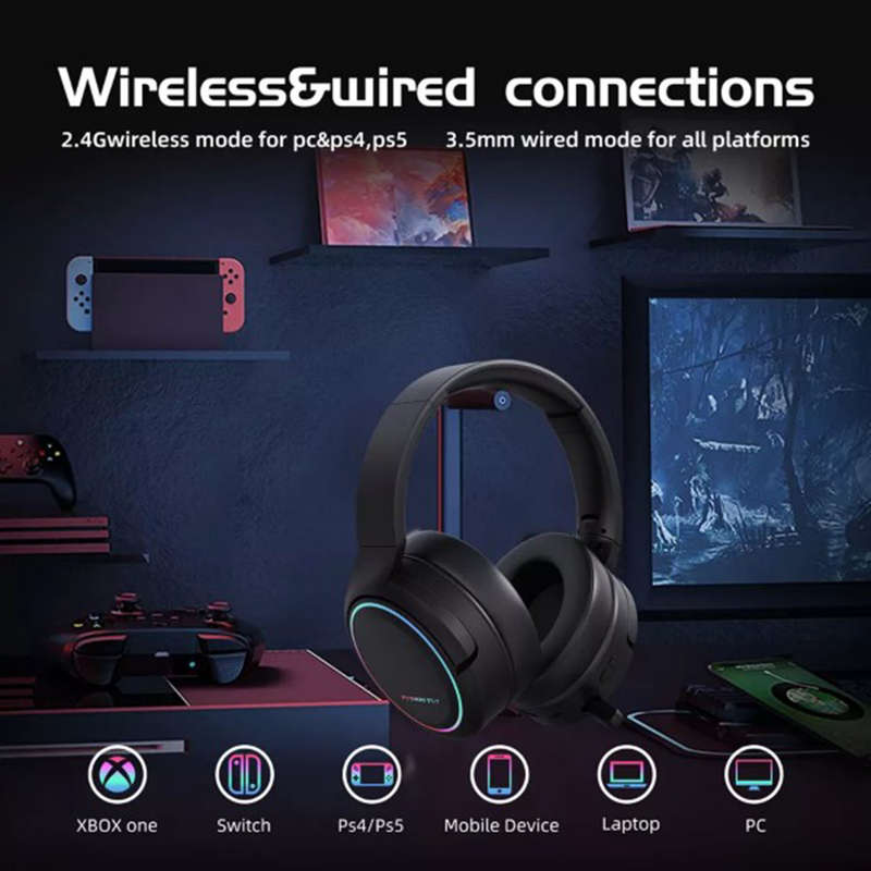 Pro Gaming Headset: Dual Connectivity Noise Cancelling