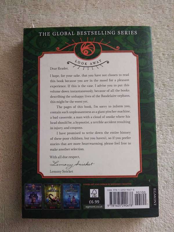 Lemony Snicket A serious of unfortunate events The Miserable Mill