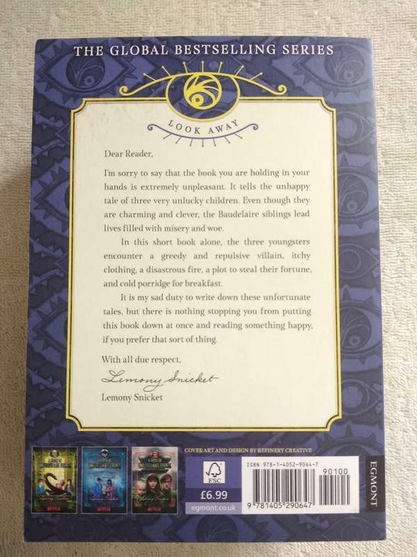 Lemony Snicket A serious of unfortunate events The Bad Beginning