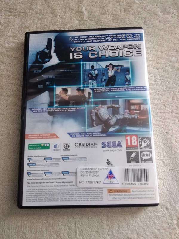 PC Game Alpha Protocol The Espionage RPG