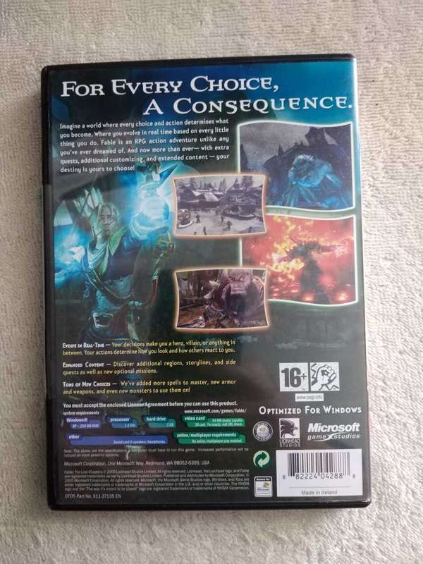 PC CD Game Fable the Lost Chapters