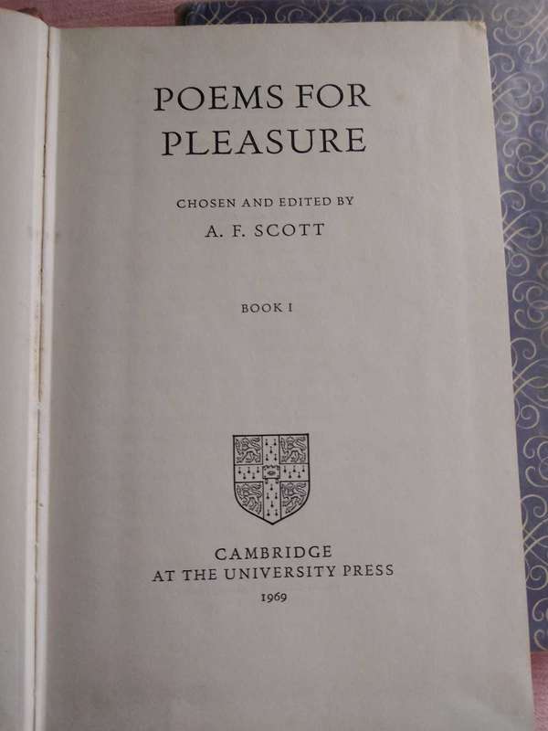 Poems for Pleasure An Anthology by A. F. Scott book 1 and 2
