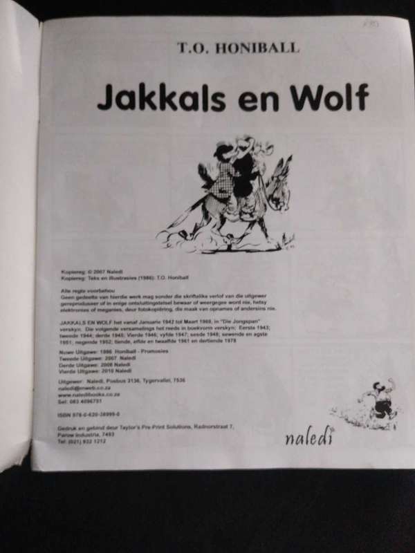 T. O. Honiball Jakkals en Wolf