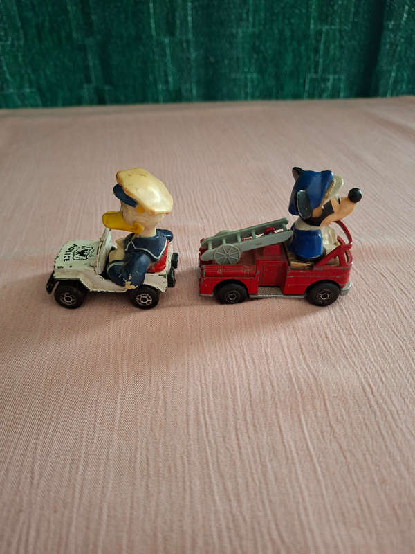 Mickey Mouse and Donald Duck matchbox cars