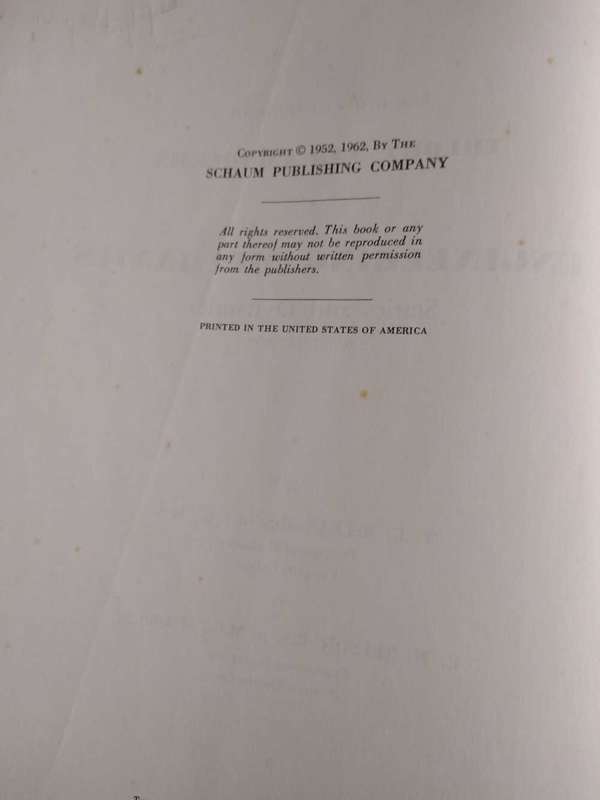 Schaum's Outline Series Theory and Problems