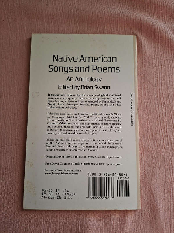 Brian Swann Native American Songs and Poems An Anthology