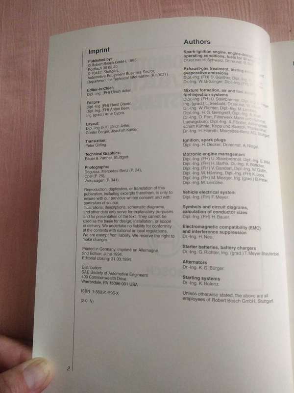 Automotive Electric/Electronic systems 2nd edition Bosch