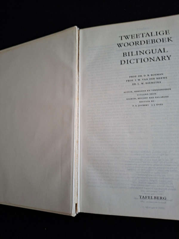 Tweetalige Woodrdeboek Bosman, Van Der Merwe, Hiemstra