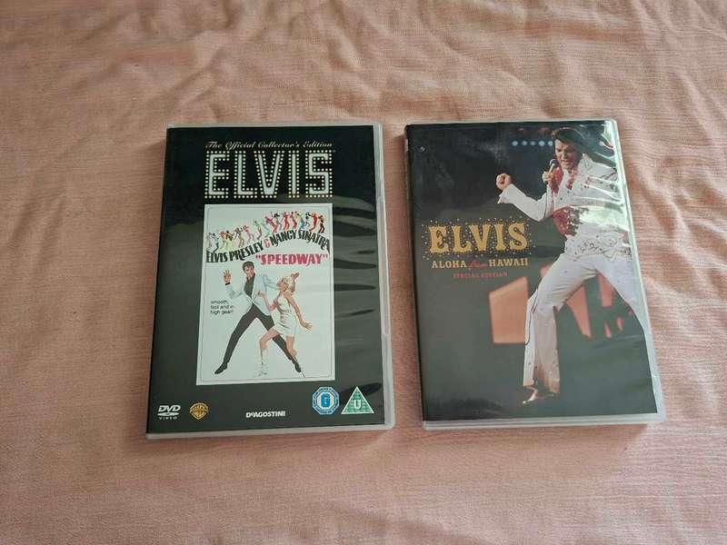 Elvis Presley 2 dvds, magazine and 2 plaques