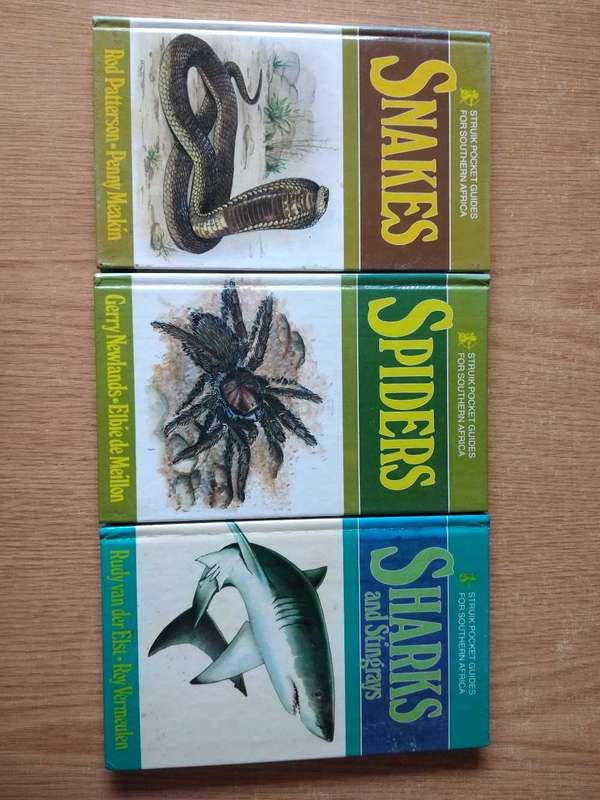 Struik pocket guides for Southern Africa - 3 assorted books on Snakes, spiders and sharks
