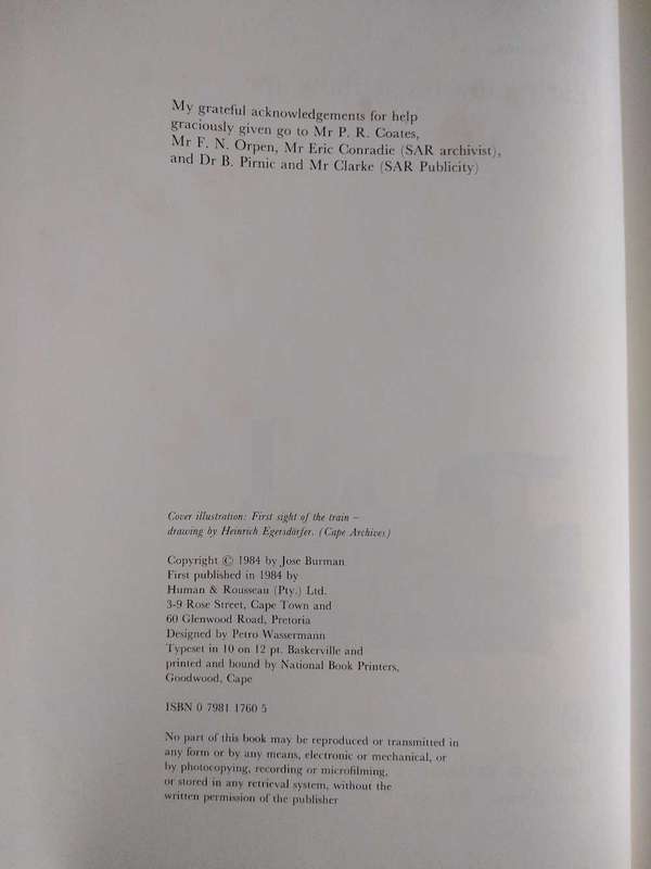 Jose Burman Early railways at the Cape
