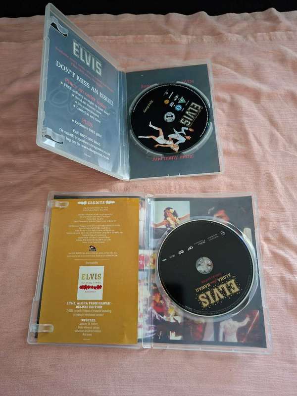 Elvis Presley 2 dvds, magazine and 2 plaques