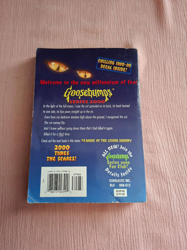 R. L.  Stine  Goosebumps  Series 2000 Cry of the Cat