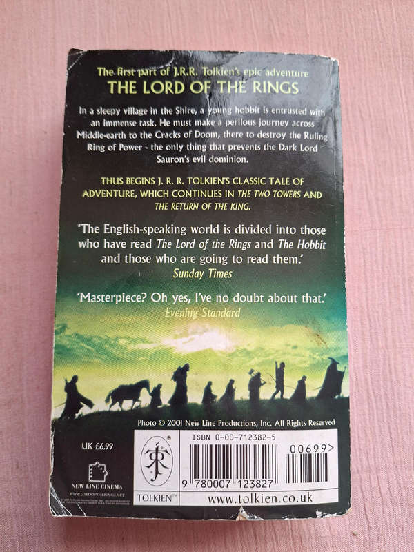 JRR Tolkien The Lord of the Rings The fellowship of the Ring