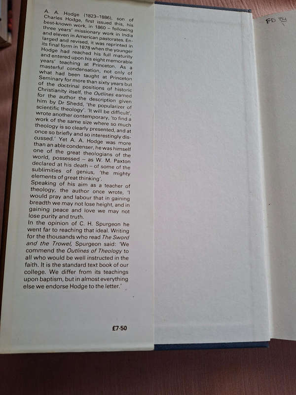 A.A. Hodge Outlines of Theology