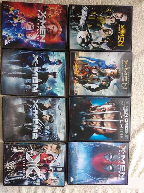 X-men set of 8 dvds