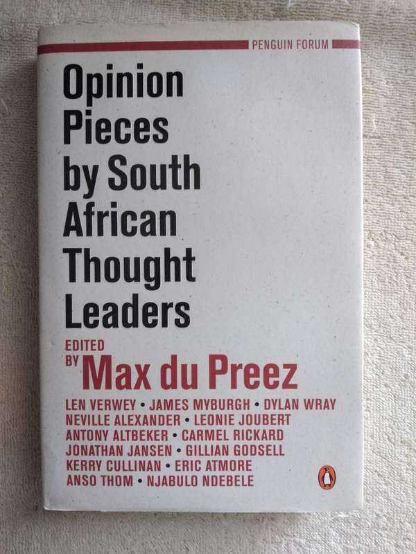 Opinion pieces by South African thought leaders Max du Preez