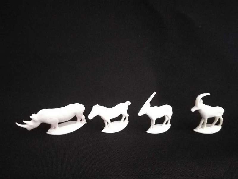 12 African Animals Hard Plastic