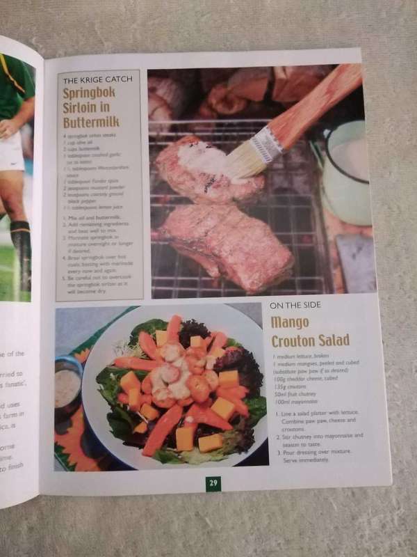 The Outdoor Cookbook of our Springboks Rugby Players