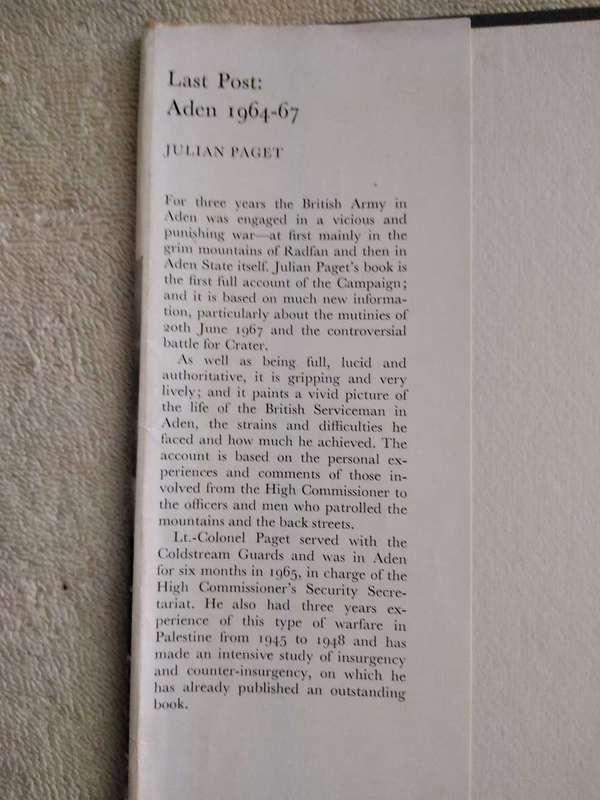 Julian Paget Last Post Aden 1964-67