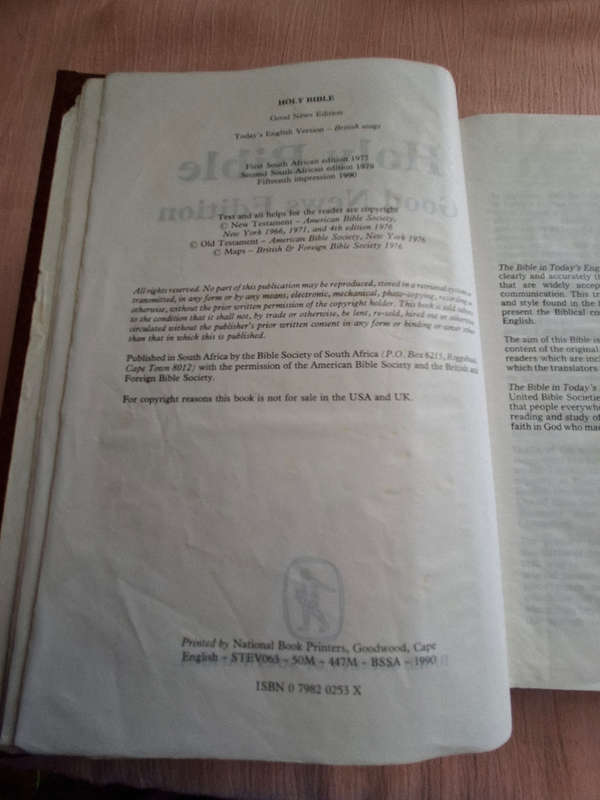 Holy Bible Good News Edition