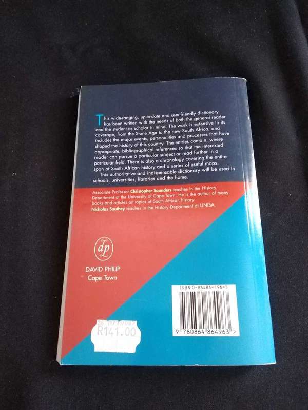 A dictionary of South African History Christopher Saunders and Nicholas Southey