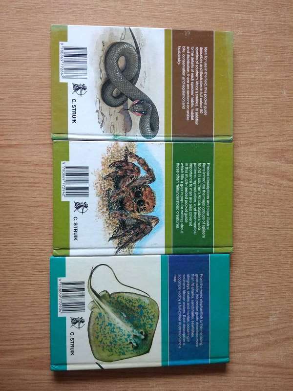 Struik pocket guides for Southern Africa - 3 assorted books on Snakes, spiders and sharks