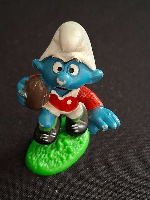 Vintage Smurf British Lions Rugby Smurf 1980