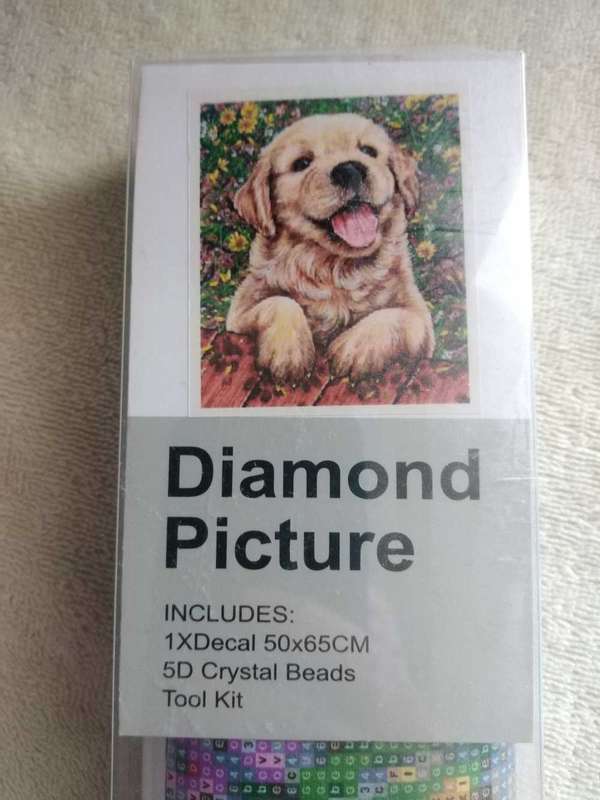 5D Hi Stone Diamond Dot Painting Dog 50x65cm