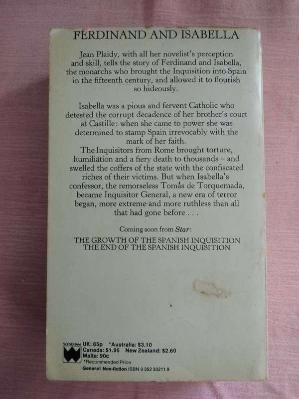 The Spanish Inquisition series Jean Plaidy