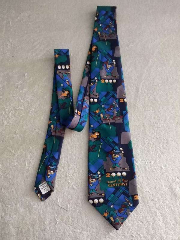 Men's Character Tie Daffy Duck, Bugs Bunny and Tazmanine Devil