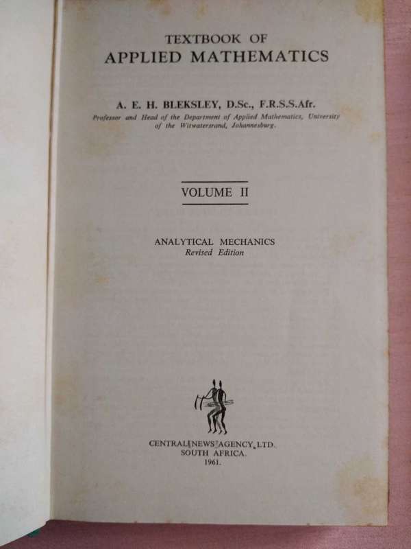 A. E. H. Bleksley Textbook of Applied Mathematics