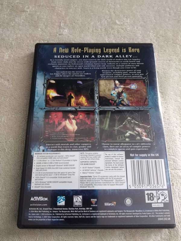 PC Game Vampire The Masquerade Bloodlines