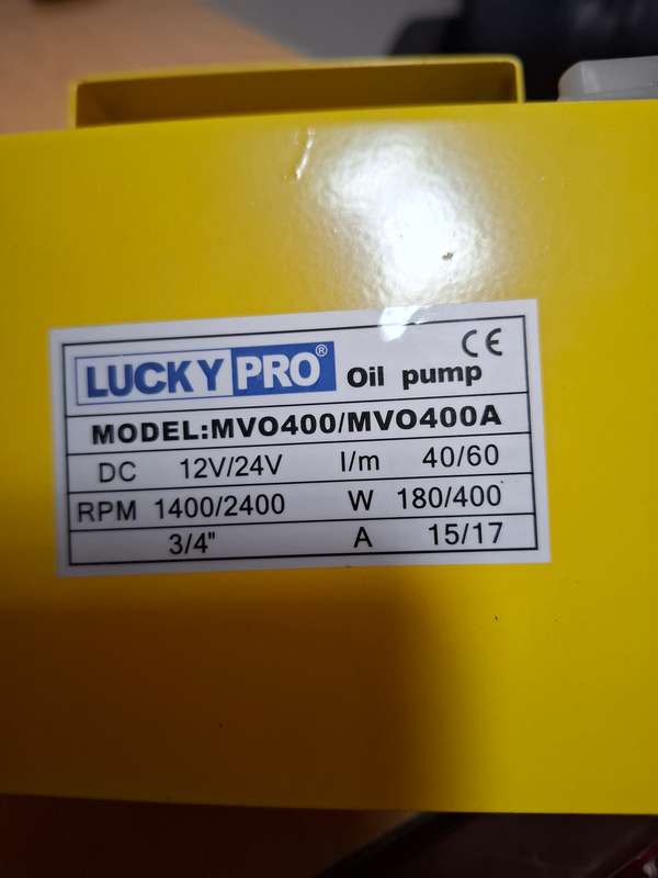 Oil Pump 12V/24 V DC 3/4" port