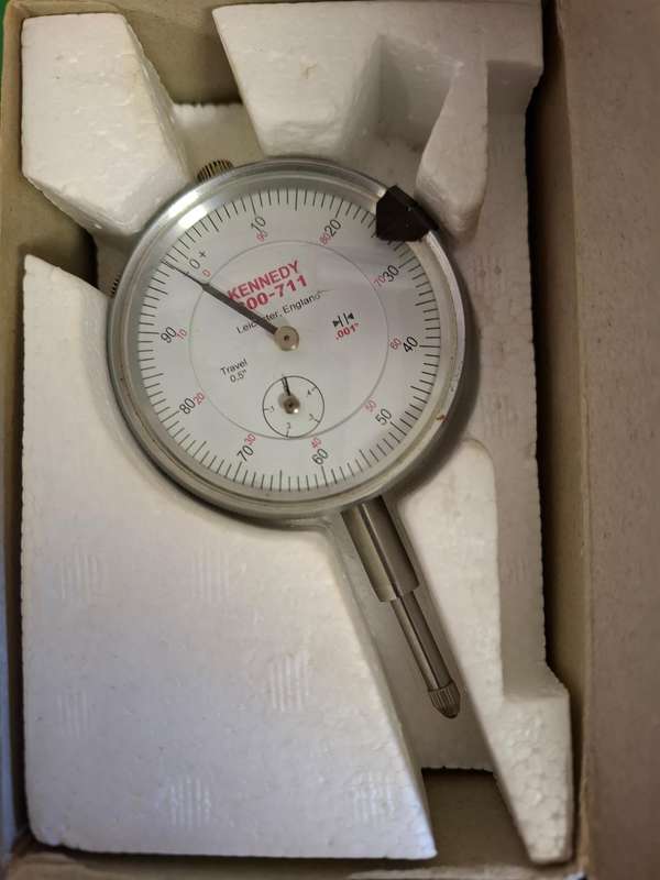 Dial Gauge Kennedy 300-711 Travel 0.5" x 0.001"  c/w Magnetic stand  kanatec CB-B