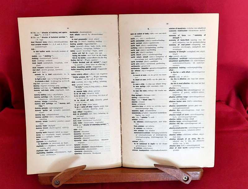 Rare Military Dictionary Part 1 - English - Afrikaans dated 1941